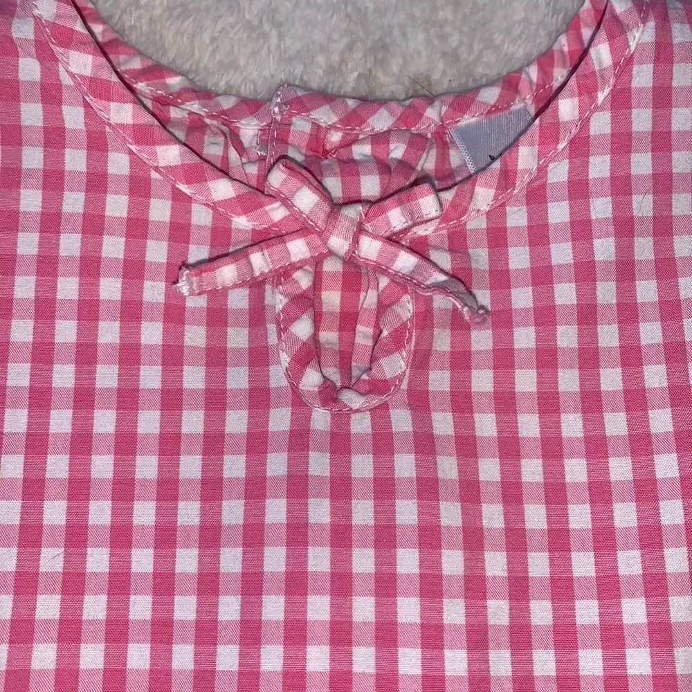Gap 18-24M Pink & White Check Dress EUC Cotton